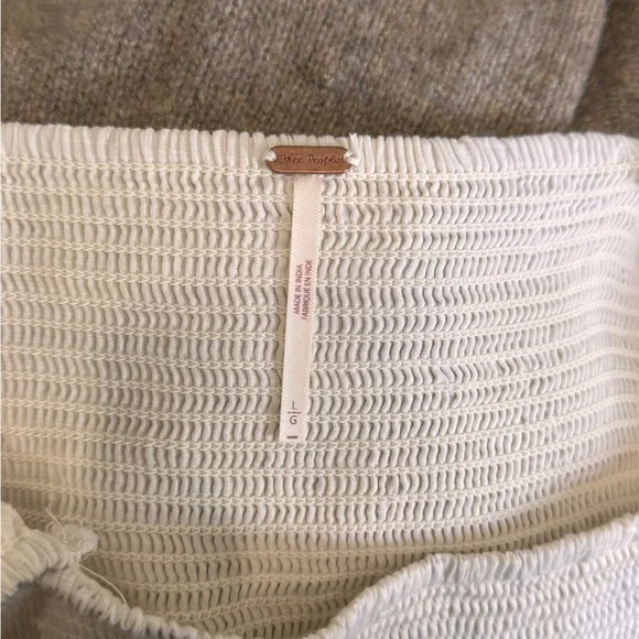 Free People Perfect Storm Smocked Midi Dress Cream - Picture 4 of 4